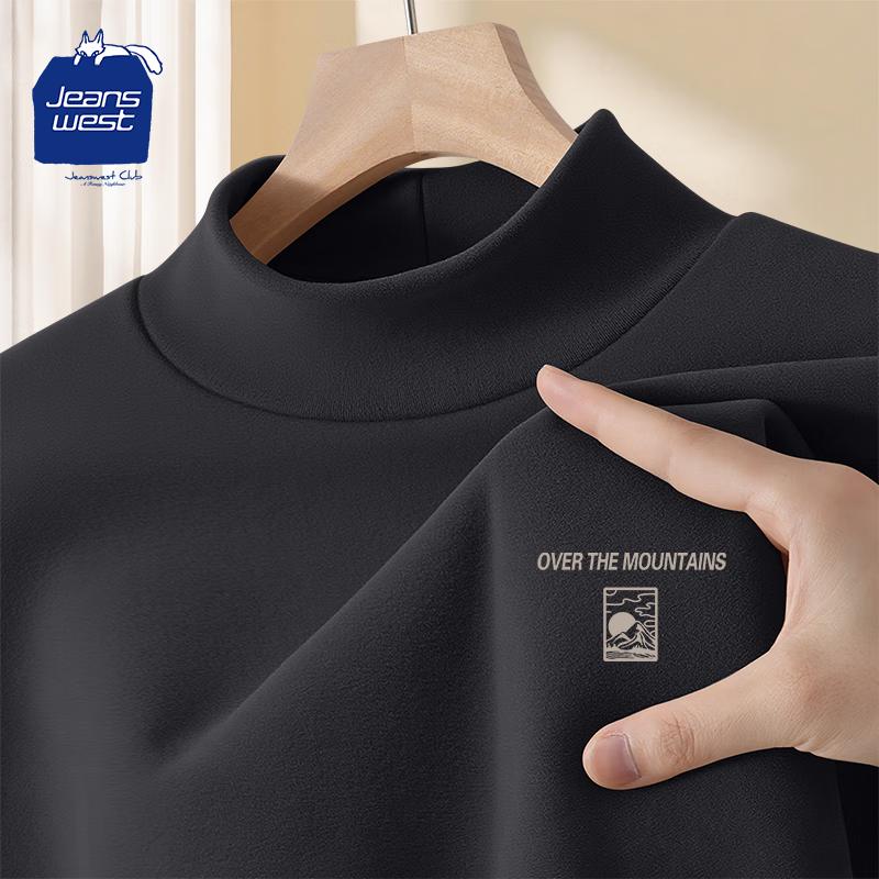 JEANSWEST CLUB Men s Turtleneck Thermal Long-Sleeve T-Shirt 4XL
