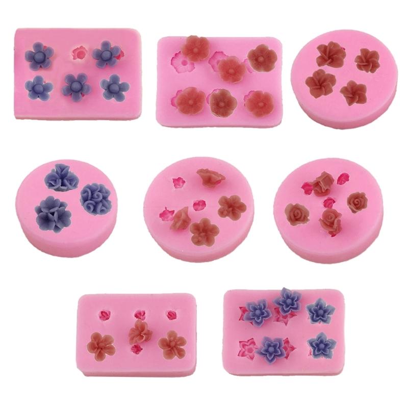 Wiederverwendbare blumenförmige Silikonform Wiederverwendbare Bastelformen Geeignet für handgefertigten Schmuck und Schreibtischdekorationen
