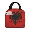 Albania Flag Insulated Lunch Bag for Kids School Cooler Thermal Food Box Tote Portable Lunch Boxes Container