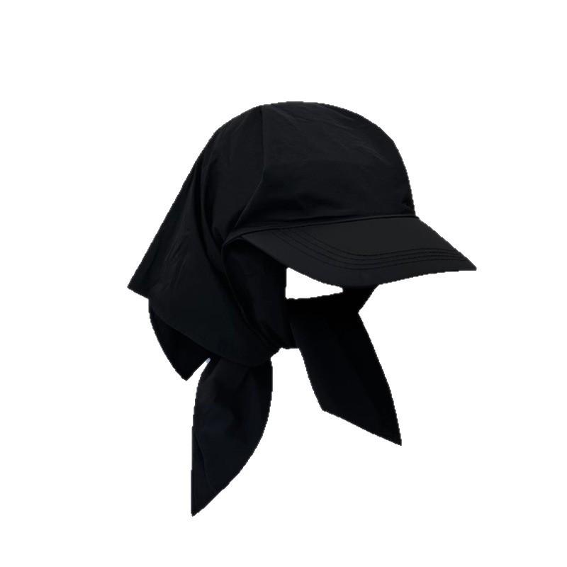 Jennie Style Sun Protection Headscarf Hat with Strap - Outdoor Baseball Cap Sunshade
