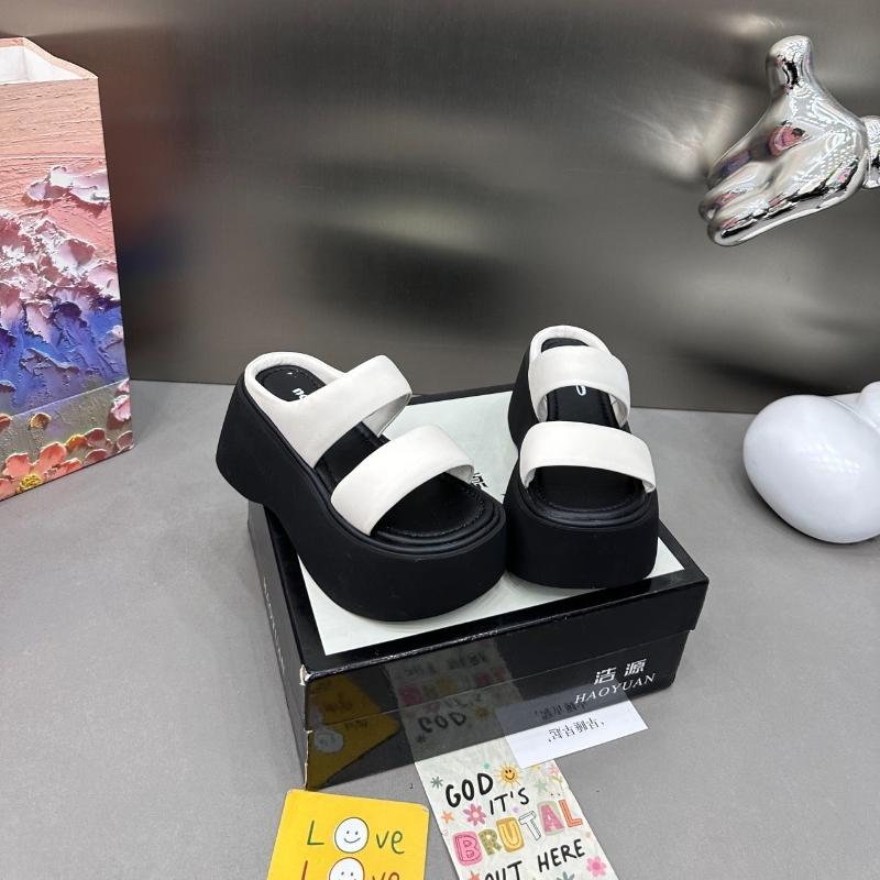 

Модные шлепанцы на платформе для женщин на лето, модные новые сандалии на толстой подошве, удобные, повседневные, на высоком каблуке, уличная пляжная обувь, шлепанцы 40 бежевый