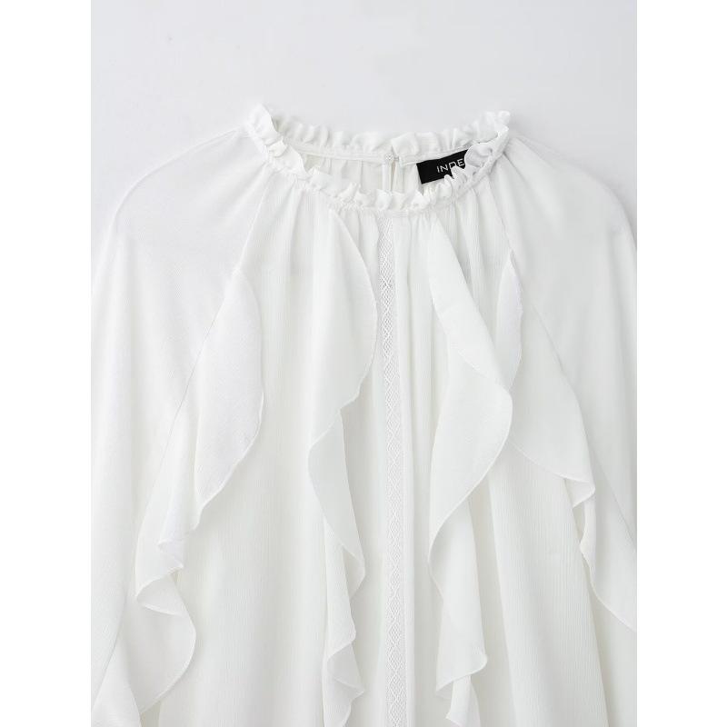 2025 Spring New Arrival: Women's Casual Layered Ruffled Collar Shirt