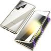 Suitable for Samsung S25ultra Magneto Mobile Phone Case Bright Metal Magnetic High Definition Anti Peeping Snap Protection Glasses Anti Fall