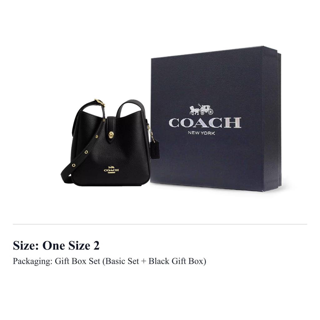 Coach Hadley Cow Leather Crossbody Bags Small Women's Black CAL60-IMBLK