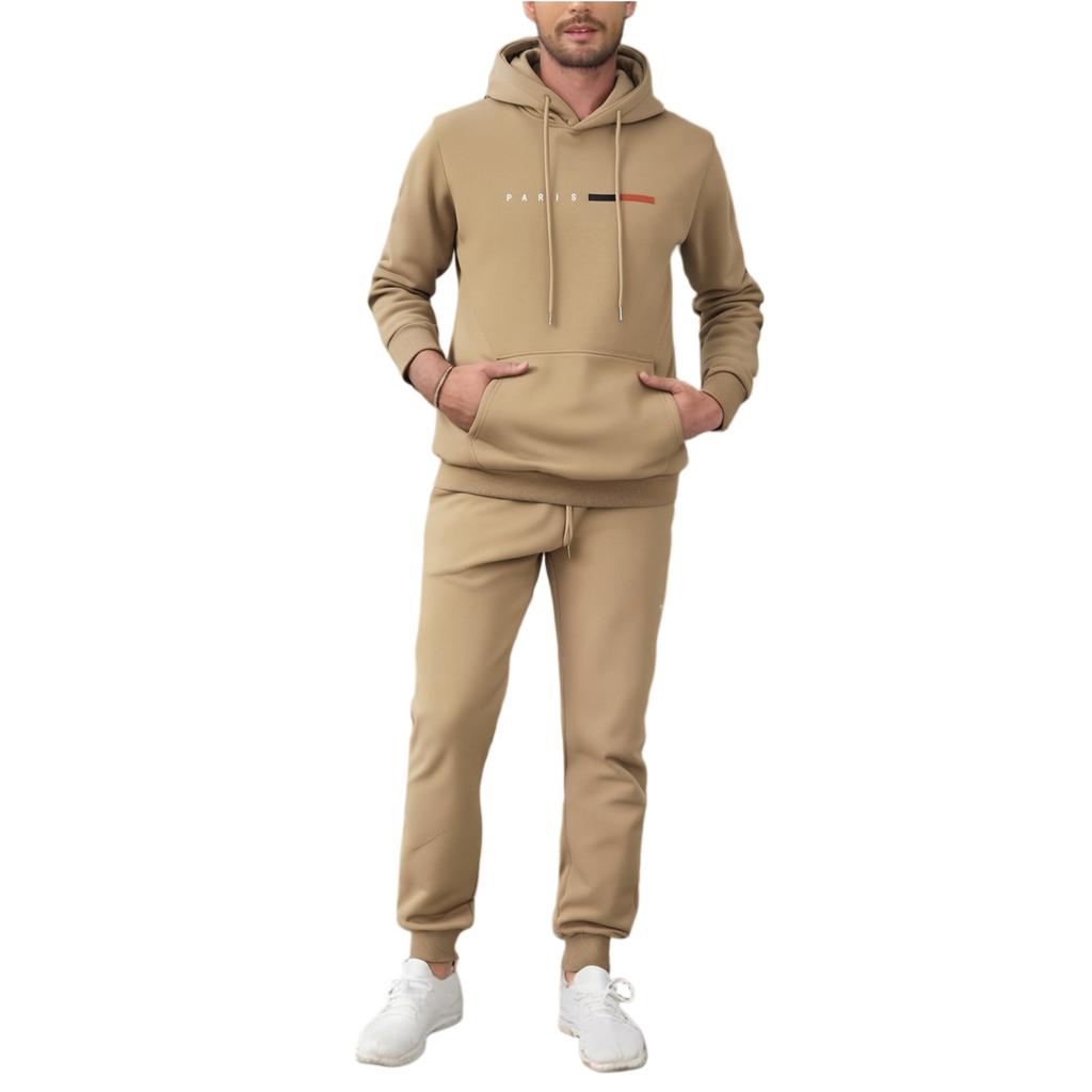 Men's Sweatshirt Suit Men's Solid Color Casual Sports Suit Sweatshirt Suit