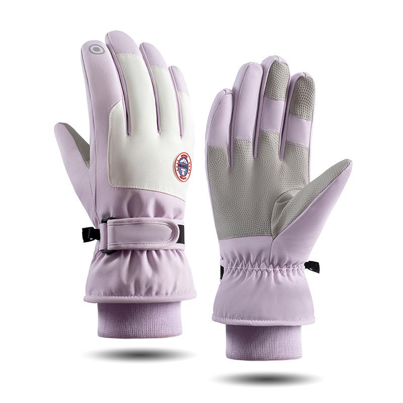 Winter Outdoor Fleece Warm Wasserdicht und Rutschfest Touchscreen Elektrofahrradfahren und Bergsteigen Handschuhe