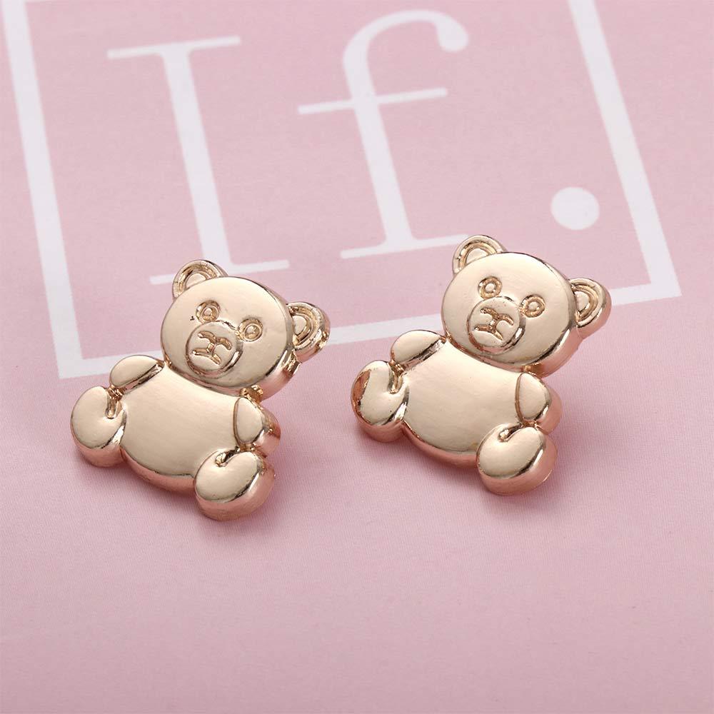 Popular Metal for Garment,Bag Sewing Bear Shape Gold Clothes Accessories Button Decor Buttons DIY