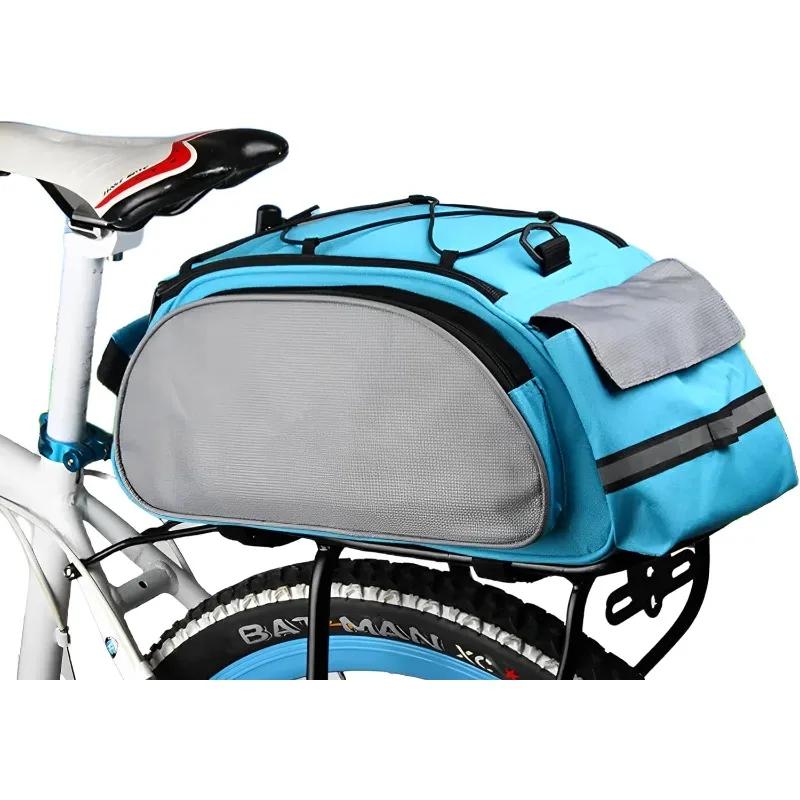 1pc Bike Bag Rear Rack Bag Universal Bike Seat Bag with Removable Shoulder Strap Large Capacity Bicycle Storage Bag