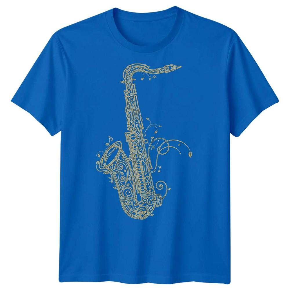 Saxophone Jazz Music Unisexs Tshirt Ornate Instruunisext