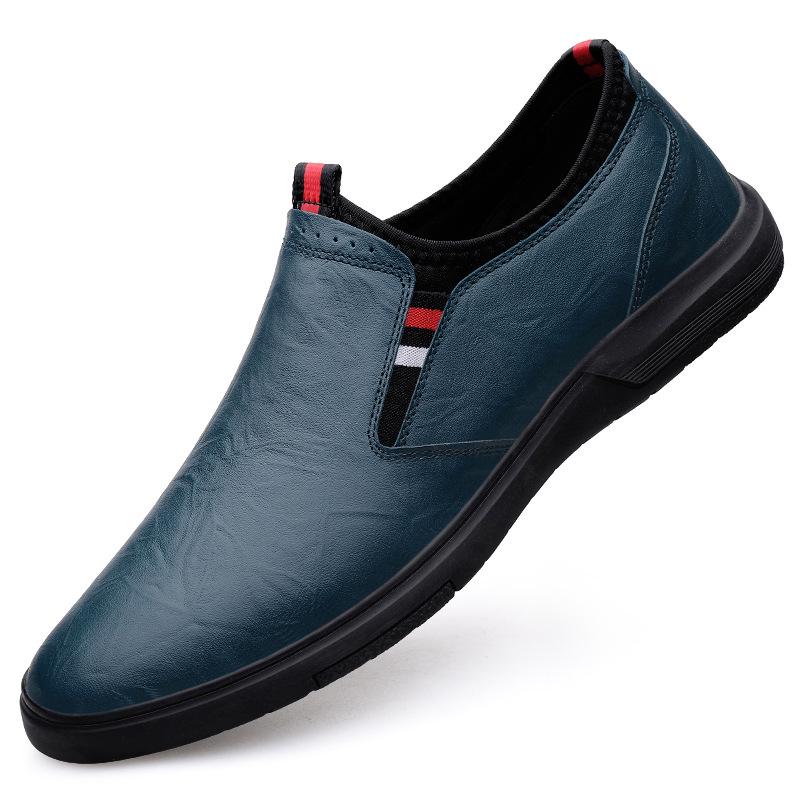 Men s Large Size Leather Loafers - Casual Slip-on Driving Moccasins 44