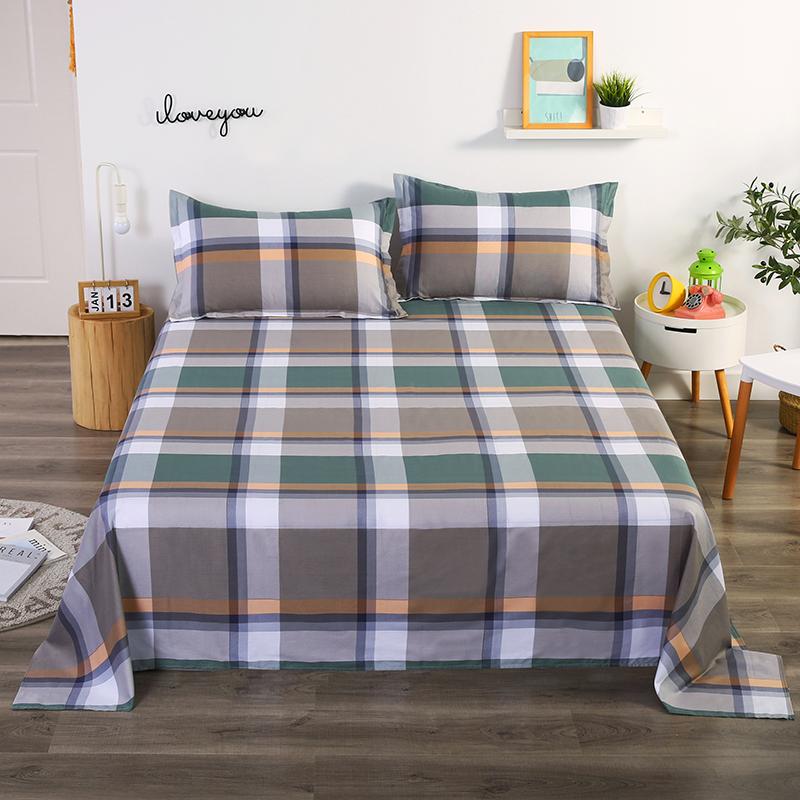 3Pcs Botanical Floral Pattern Bed Sheet Set 100% Cotton Skin-friendly Breathable Bedsheet Sets Home Flat Sheet with Pillowcases