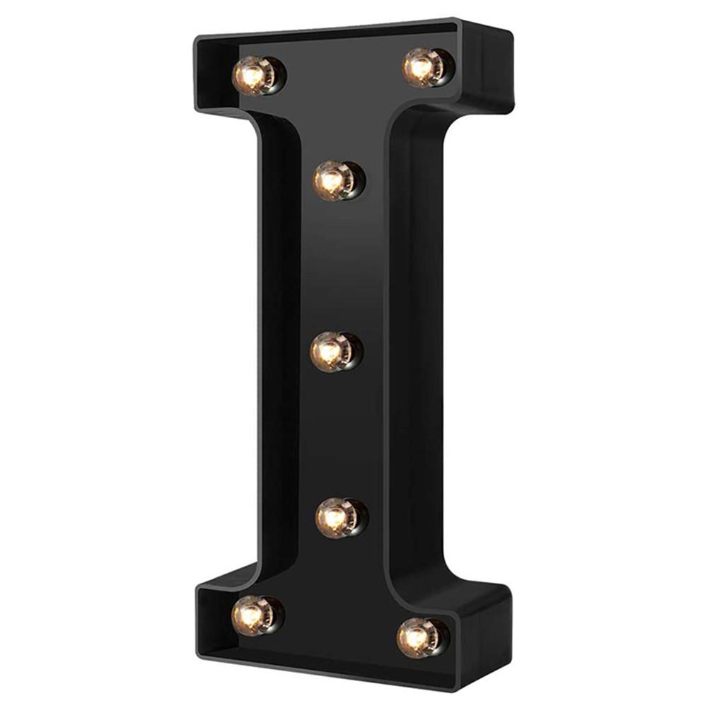 Newly Design Led Letters Lights 26 Alphabet Black Decorative Marquee Lamps for Wedding Party Birthday Home Bar Decoration