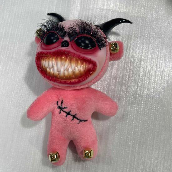 Gothic Halloween Keychain Handcrafted Punk Rock Keychain with Weird Horror Doll Design Backpack Accessories