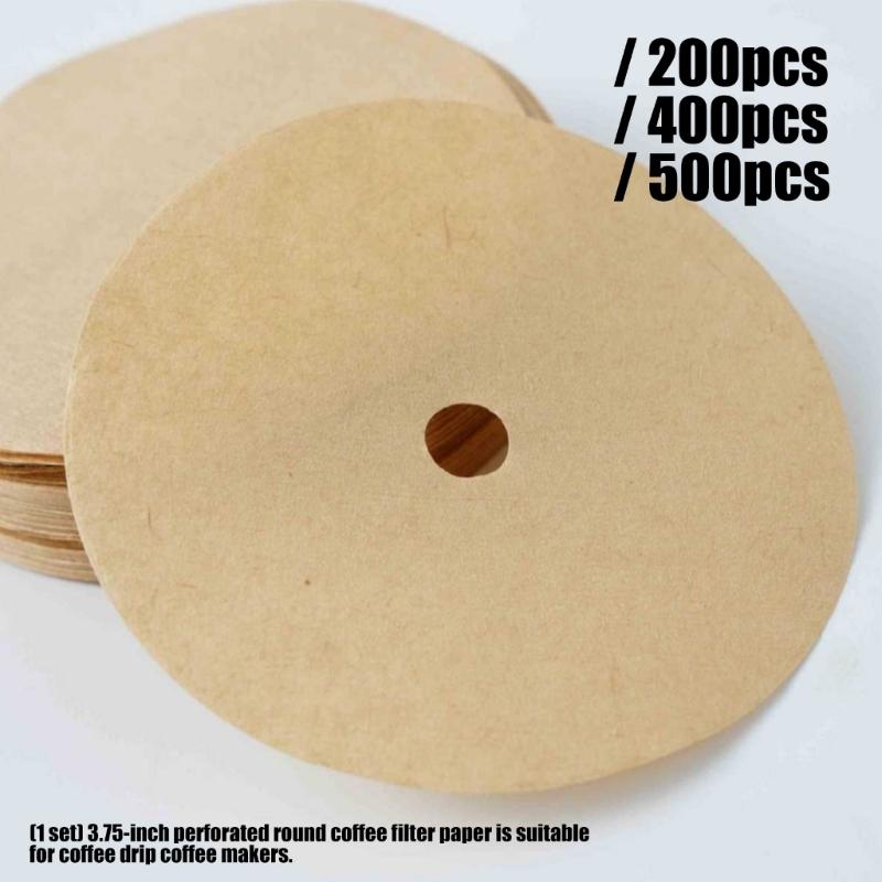 3.75Inch Round Coffee Filter Paper for Percolators Disposable Natural Unbleached Coffee Filters Disc Home Office Use