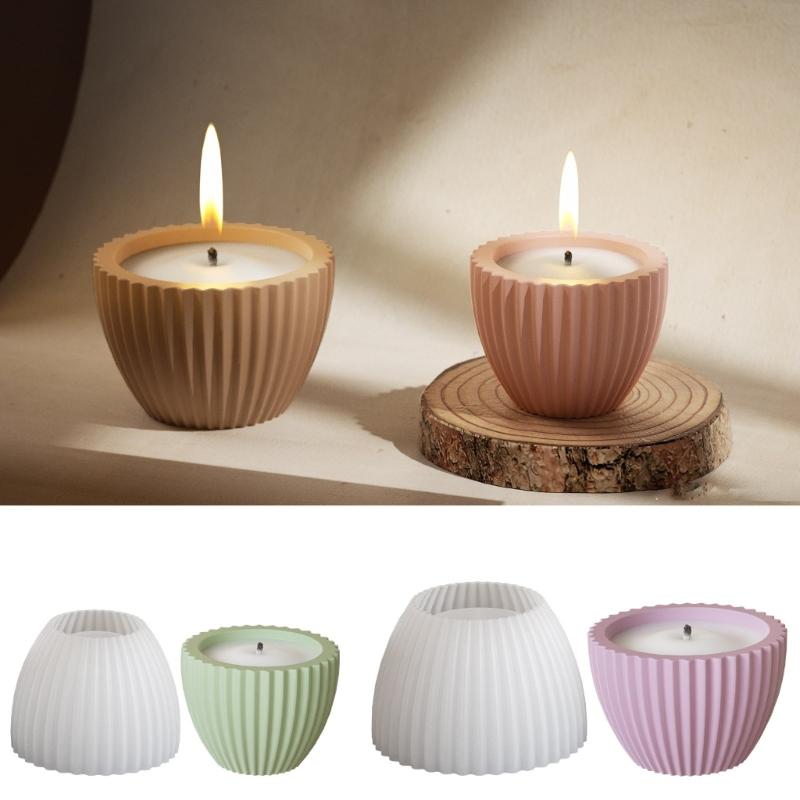 Multipurpose Silicone Mold Round Shape Cement Moulds Resin Candle Cups Mold Decorative Trays Moulds for Projects