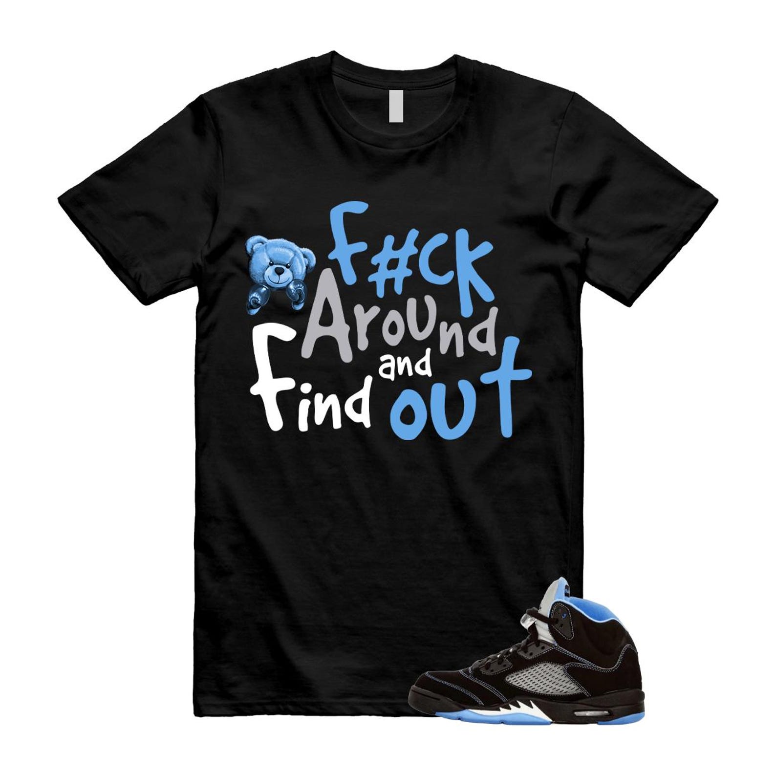 5 Black University Blue White 2026 T Shirt Match FCK XL