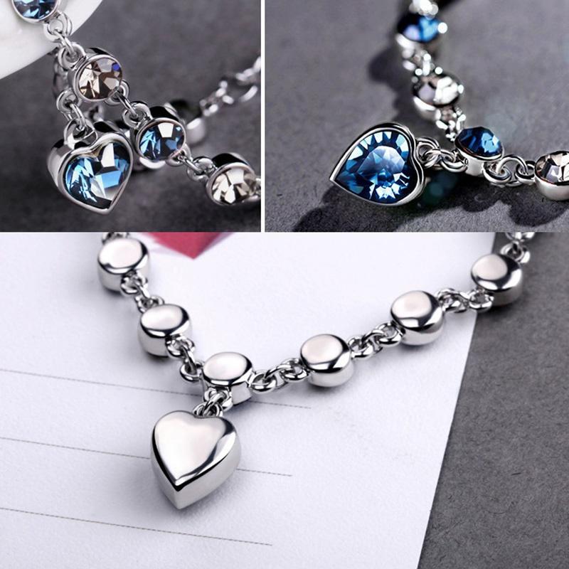 Women Fashion Crystal Bracelet Chain Crystal Silver Chain Bracelet Female Jewelry Bracelet Gift