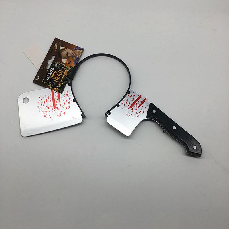 Halloween Blood Knife Headband - Spooky Masquerade Party and Cosplay Prop.