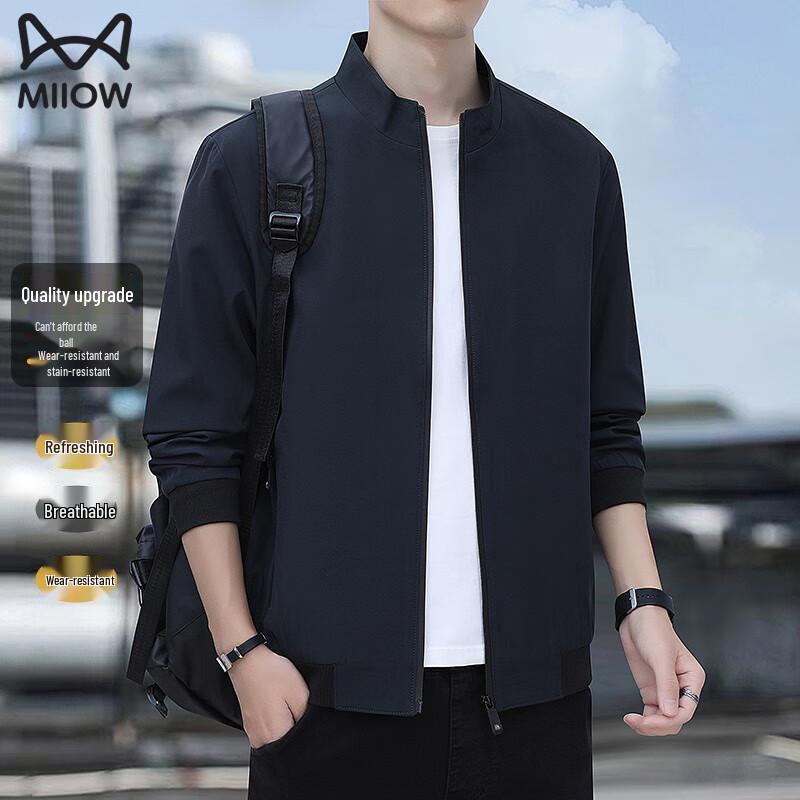 

MaoRen Men s Spring Autumn Stand Collar Casual Jacket 2XL
