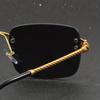 Retro Fashion Square Frameless Twisted Rope Fashion Glasses for Men and Women, Metal Frame, AC Lens, for Daily Decoration Glasses