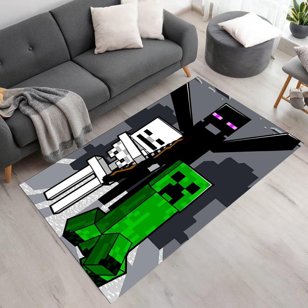 Minecraft Floor Rug Office Rug Suitable for Bedrooms Foyer Game Room Dormitory Anti-slip Rug Decorate Offices Perfect Gift for Women/Men