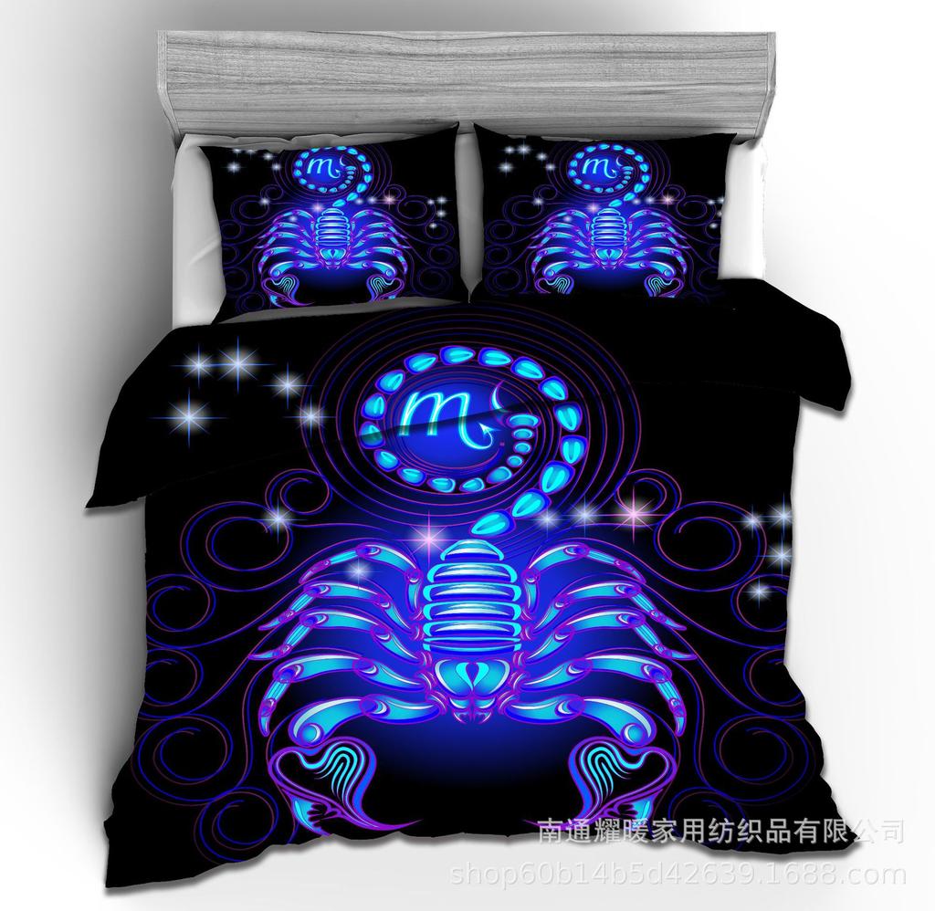 Digital High Definition Printing 3D Starry Sky Twelve Constellation Bedding Four-Piece Set Three-Piece Set
