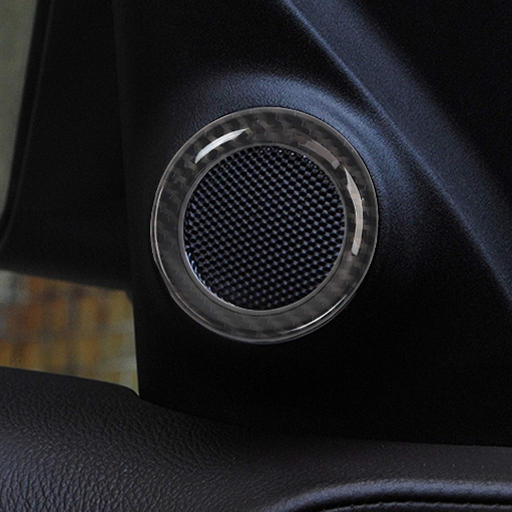 CheroCar Front Door Speaker Cover for Jeep Grand Cherokee 2011-2020,Carbon Fiber Grain