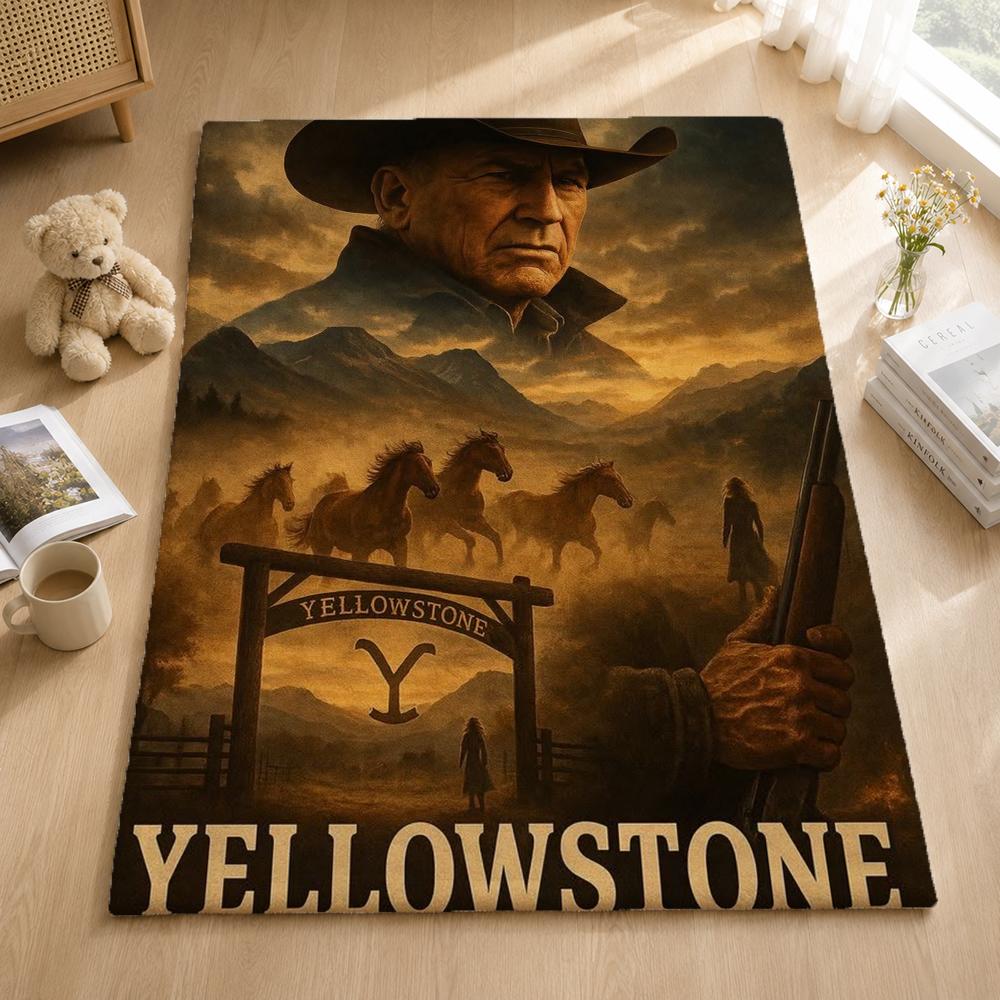 Serie Y-Yellowstone Wohndecken Weiche Warme Flanelldecke Bettwäsche für Bett Wohnzimmer Zuhause Sofa
