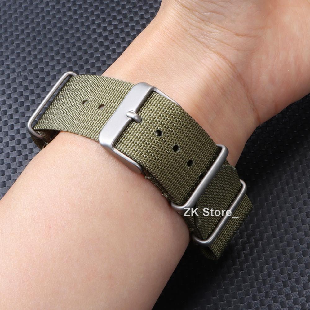 18mm 20mm 22mm Ribbed Watch Strap Nylon Watch Straps Braid Ballistic Fabric Watchband Accessories for Military Sport Watch Band