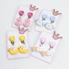 Painless Clip-On Princess Earrings for Girls – Cute Cartoon Dangle Jewelry Gift