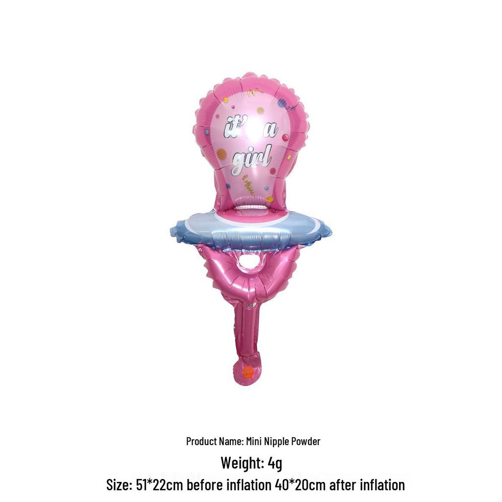 Cross-Border Cartoon Mini Foil Balloon for Baby Birthday or Full Moon Party Decor & Photo Props