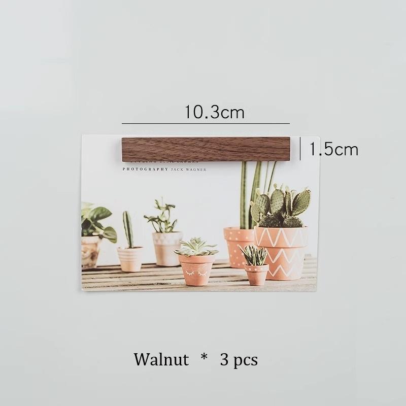 Magnetic refrigerator magnet message board magnetic decoration solid wood simple creative Japanese handmade literary home