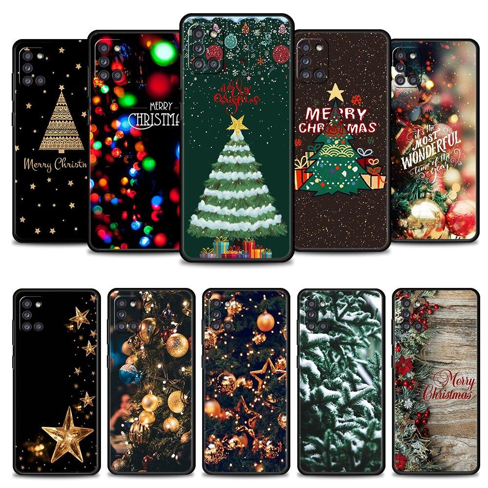 

Cover For Samsung Galaxy A73 A72 A71 A12 A21s A22 A23 A31 A32 A51 A52 A52s A53 A02s Case Beautiful Christmas Tree Star Light