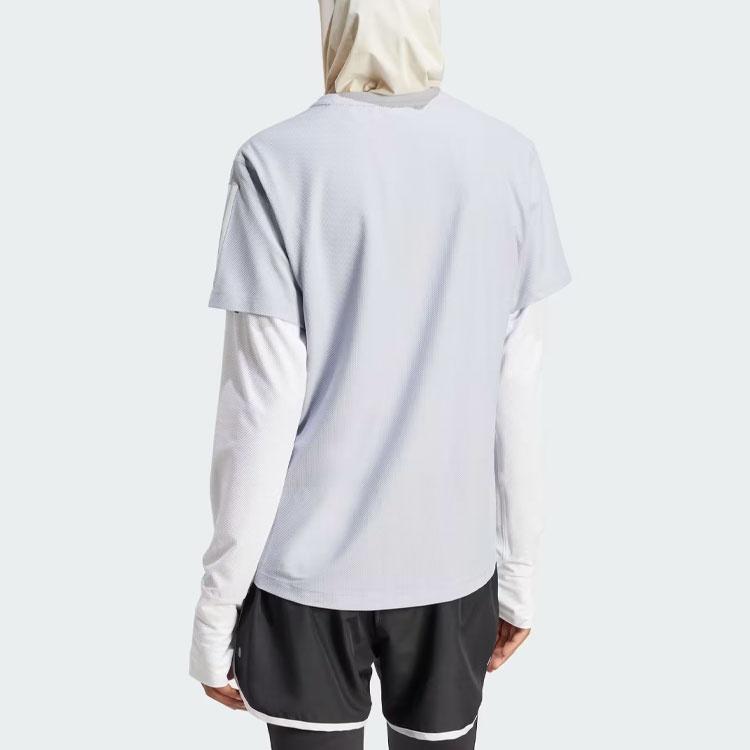 (WMNS) adidas Own The Run T-shirt Asia Sizing 'Halo Silver' Women's IP2041