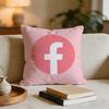 Fashion Logo FFacebook Anime Cushion Cover Short plush pillowcase for bed sofa carwashable