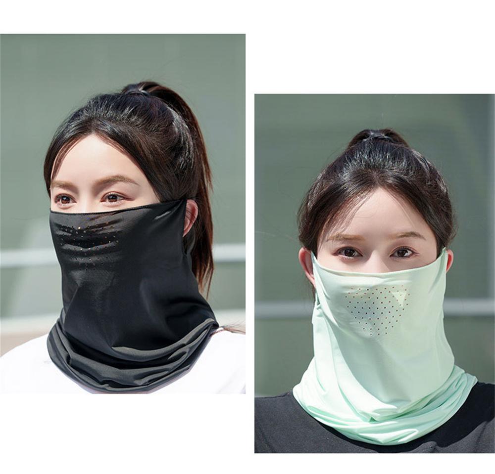 Summer Outdoor Hunting Face Mask Thin Breathable Quick-dry Sun Protection Ice Silk Scarf Pullover Neck Sport Face Cover