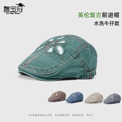British Retro Cowboy Forward Hat Versatile Fashion Show Face Little Peaked Hat Children Spring and Summer Literary and Artistic Painter Beret