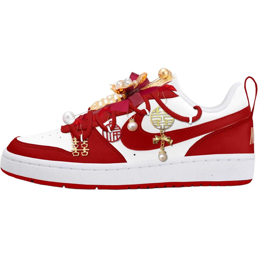 Nike Court Borough Low top Skateboard Shoes Women's Red DV5456-137(Team-S-BOX)-Random packaging bags