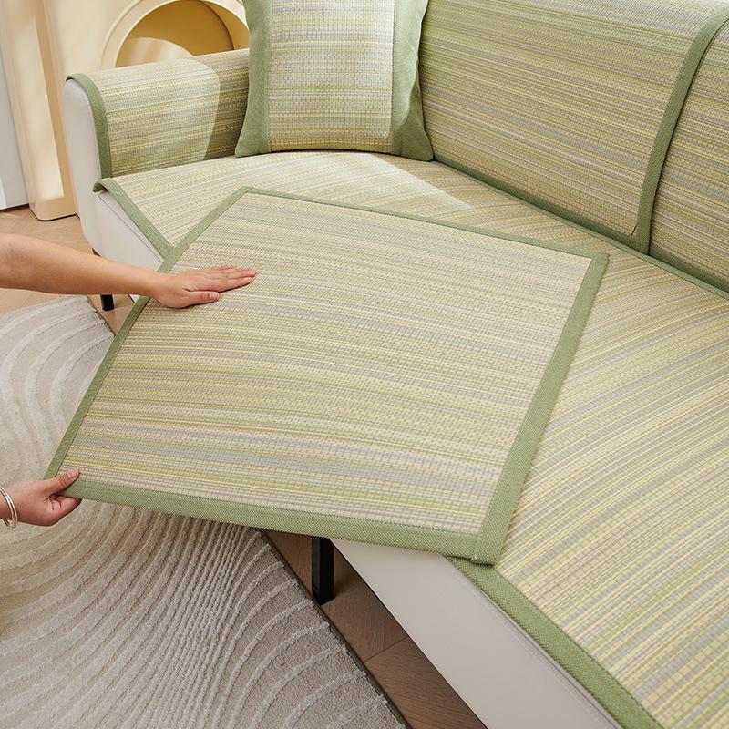 

New Sofa Cushion, Grass Mat, Mat Cushion, Summer Sofa Towel Cover, Mat, Summer Combination Sofa Cushion 70*70cm