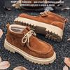 New  Handmade Men Casual Cow Suede Leather Shoes Autumn Winter Japanese Tooling Ankle Boots Business Desert Boots