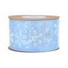 Christmas Polyester Ribbon Festive Decoration Snowflake Ribbon Seasonal Ribbon for Gift Wrapping and Tree Decoration