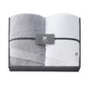 HOTELIST Imabari Cotton Bath Towel Gift Set, White and Gray, 2 Towels, Made In Japan