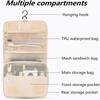 Travel Hanging Toiletry Bag, Cosmetic Bag Organizer, Waterproof And Foldable Makeup Bag, Large Capacity Organizer For Gym Business And Vacation (grey)