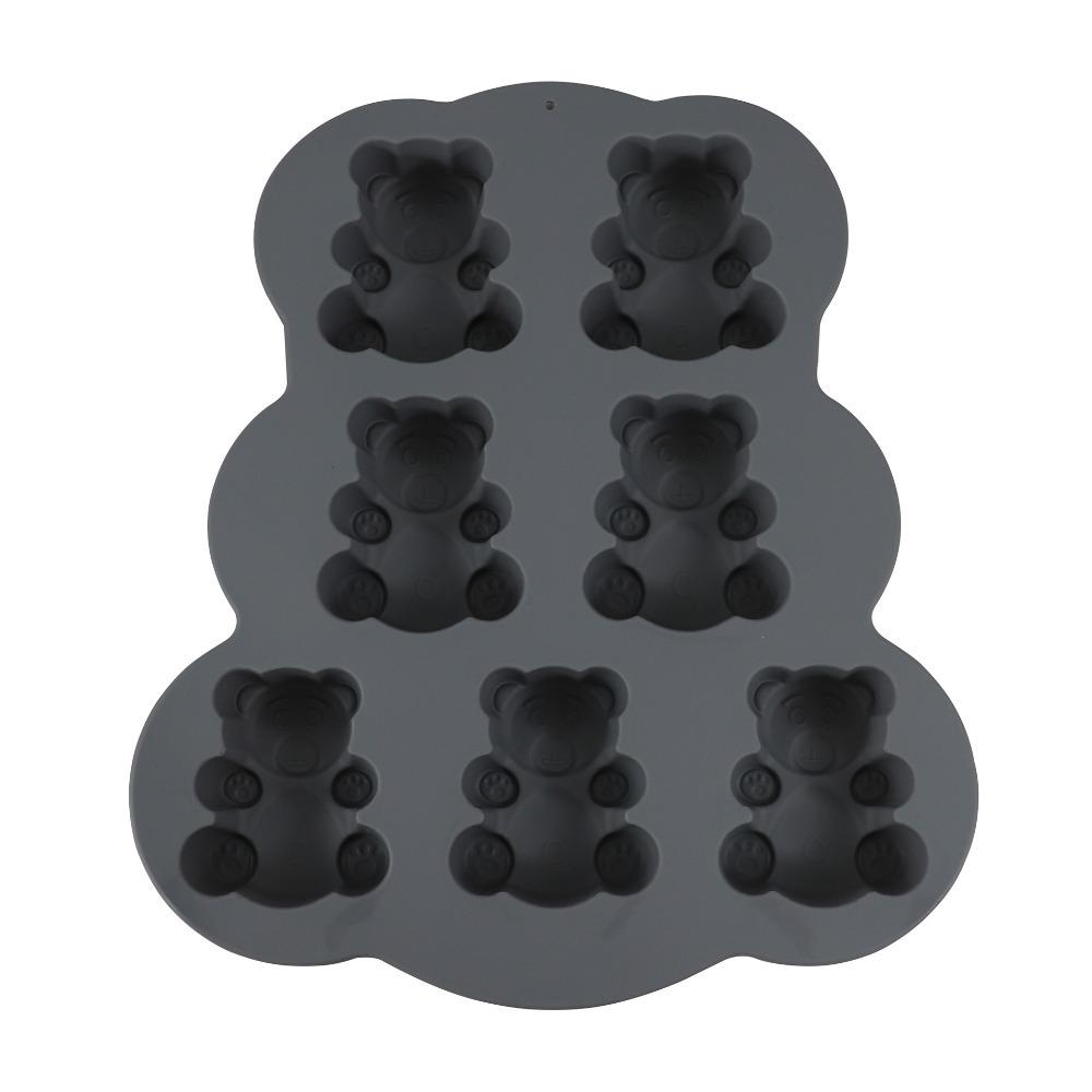 Silicone Cookie Mold 7 Holes Kitchen Fondant Supplies Cute Cake Mold Cupcake Topper Decorating