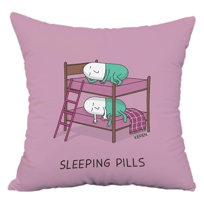 Cartoon Sofa Pillowcase Dormitory Decoration Office Living Room Home Pillowcase