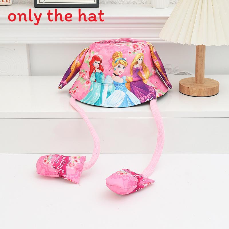 Cartoon Fisherman Hat For Kids With 3d Ears And Stitch Spider Man Print Design Summer Sun Protection Cotton Polyester