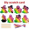 Ghost Colorful Themed Diy Scratch Card Halloween Party Props Decorations