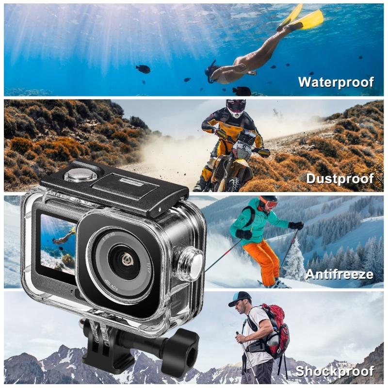 Shockproof Protective Case for Action 6 Camera Diving Shell Cover 60m Waterproof Ideal for Harsh Outdoor Environment