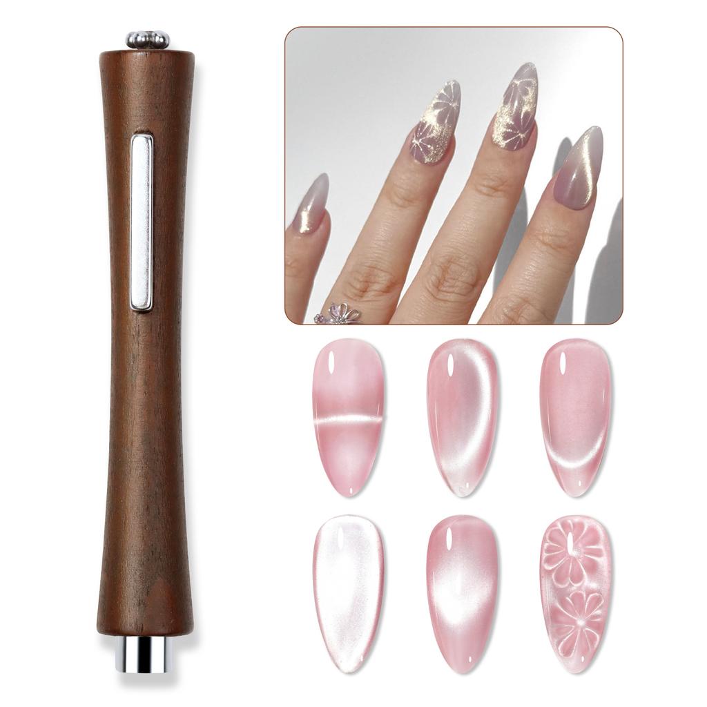 2pcs 3In1 Strong Multifunctional Nail Art Magnetic Stick With Y-Shaped Iron For Cat Eye Nail Polish Heart Effect Nail Art Tools