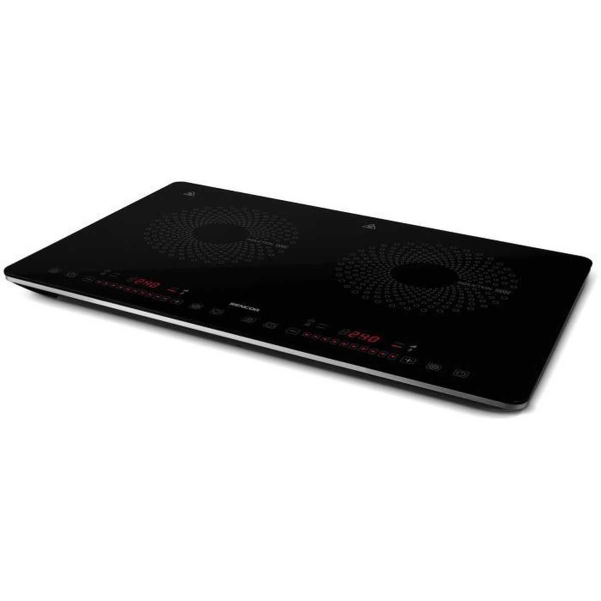 Joom Octopia Unisex Schwarz Plaque De Cuisson À Induction - Sencor - Scp 4501Bk - 3400 W - 2 Foyers - Ultra Fin - Noir